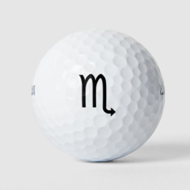 Scorpio Zodiac Symbol Standard by Kenneth Yoncich Golf Balls (Front)