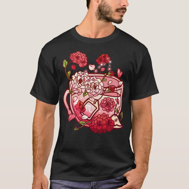 Scorpio Zodiac Teacup T-Shirt (Front)