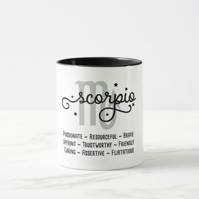 Scorpio Zodiac Traits Mug (Center)