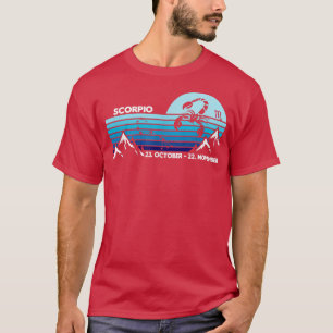 Scorpio ZodiacRetro Starry Night T-Shirt