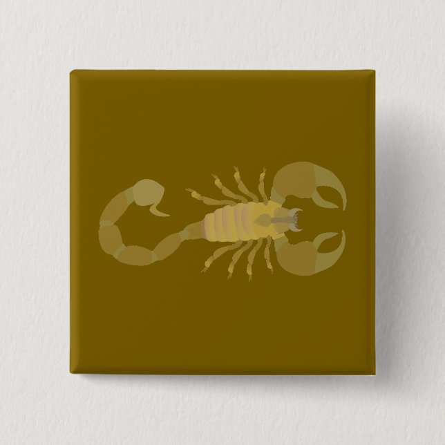 Scorpion 15 Cm Square Badge (Front)