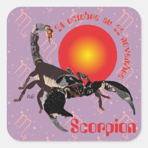 Scorpion 24 octobre au 22 novembre Autocollant Square Sticker