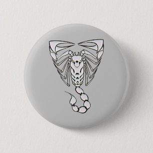 Scorpion 6 Cm Round Badge
