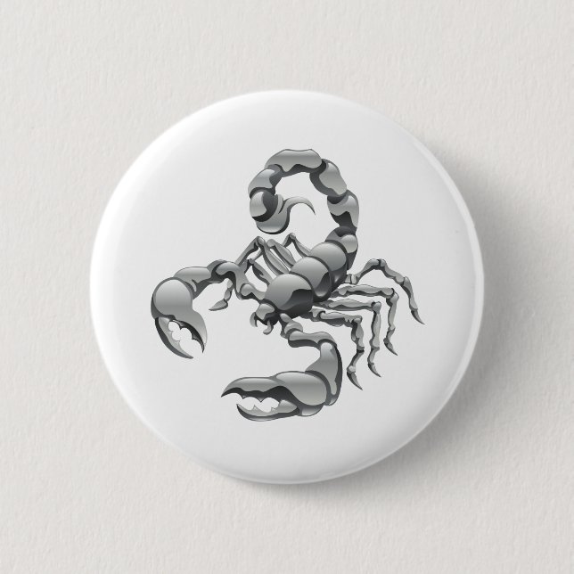 scorpion 6 cm round badge (Front)
