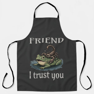 Scorpion and Frog - Friend, I Trust You Apron