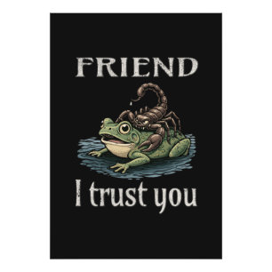 Scorpion and Frog - Friend, I Trust You Photo Print