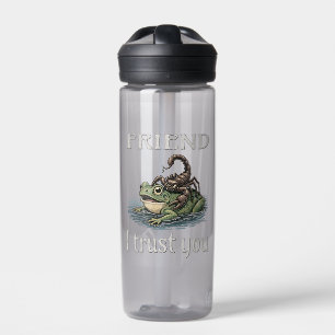 Scorpion and Frog - Friend, I Trust You Water Bottle