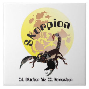 scorpion ceramics photo tile