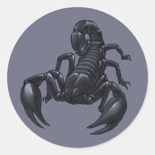 Scorpion Classic Round Sticker (Front)