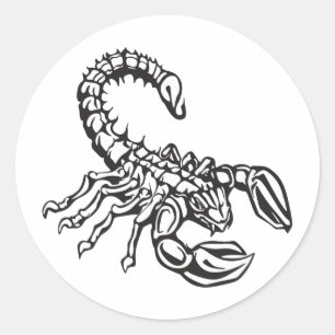 Scorpion Classic Round Sticker