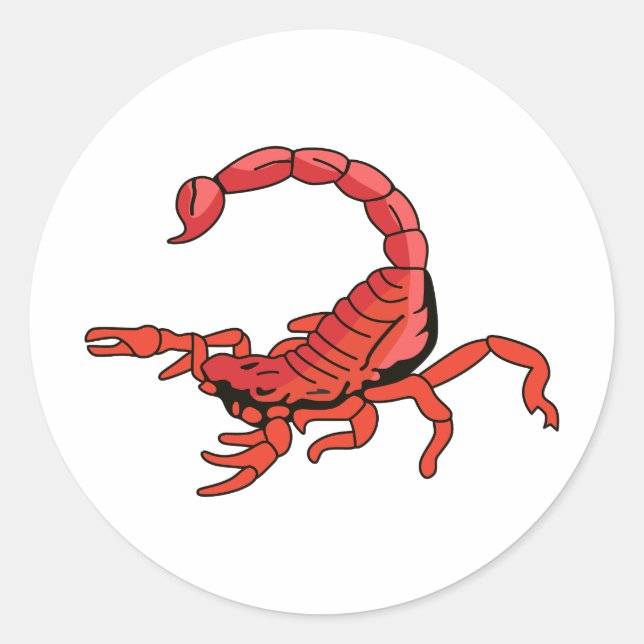 SCORPION CLASSIC ROUND STICKER (Front)