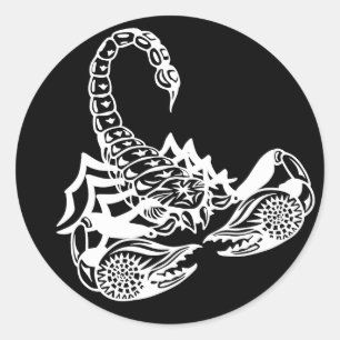 scorpion classic round sticker