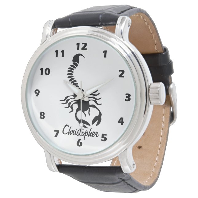 Scorpion Design Personalised Watch (Angled)
