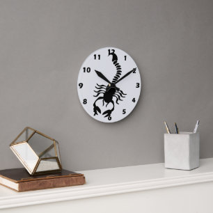 Scorpion Design Round Clock
