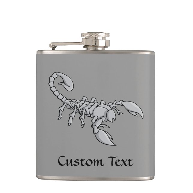 Scorpion Icon Hip Flask (Front)
