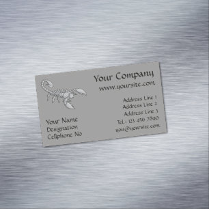 Scorpion Icon Magnetic Business Card