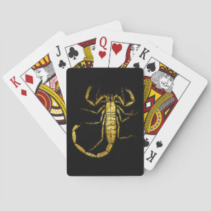 Scorpion In Gold Playing Cards