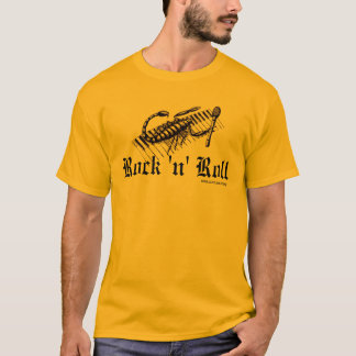 Scorpion on keyboard rock music graphic t-shirt