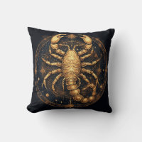 Scorpion Over a Detailed Golden Astral Mandala