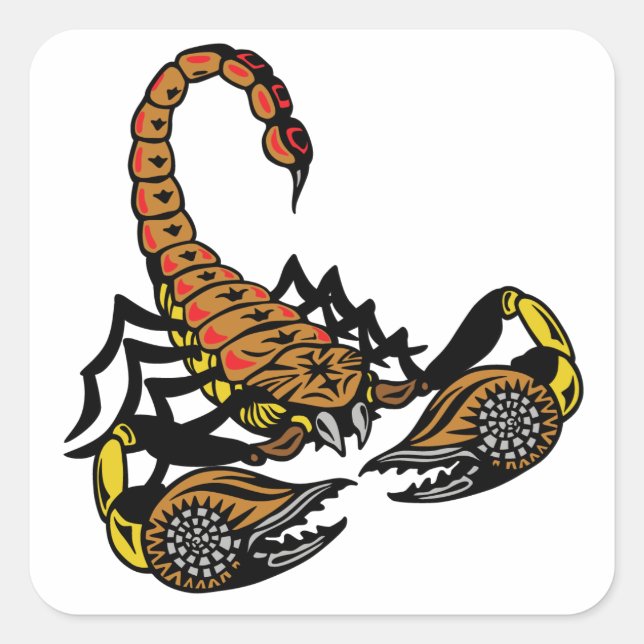 scorpion square sticker (Front)
