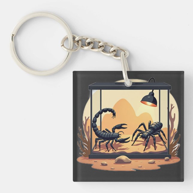 Scorpion Terrarium Habitat Key Ring (Front)
