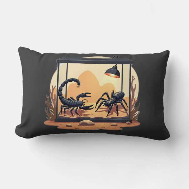 Scorpion Terrarium Habitat Lumbar Cushion (Front)