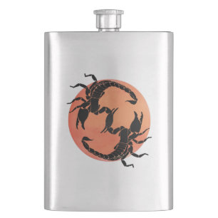 Scorpion Tribal Graphic Design Hip Flask