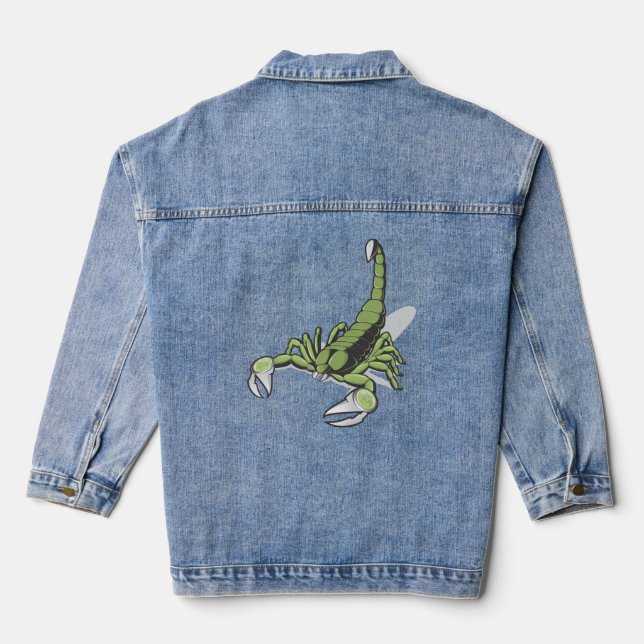 Scorpion Warrior  Denim Jacket (Back)