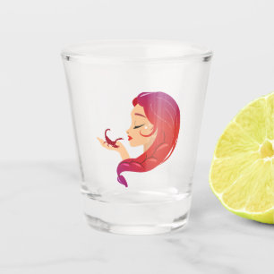 scorpion woman shot glass