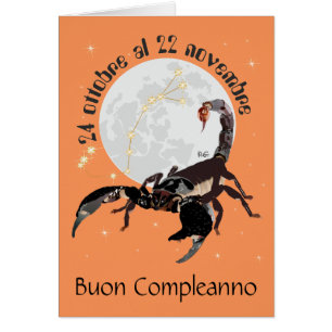 Scorpione 24 ottobre al 22 nov. Biglietti d'auguri