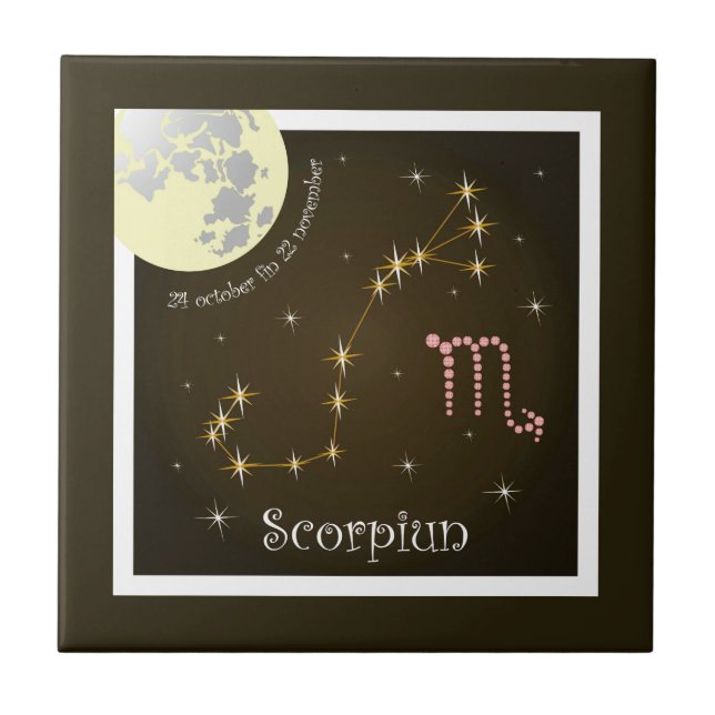Scorpiun 24 october fin 22 november Fotofliese Tile (Front)