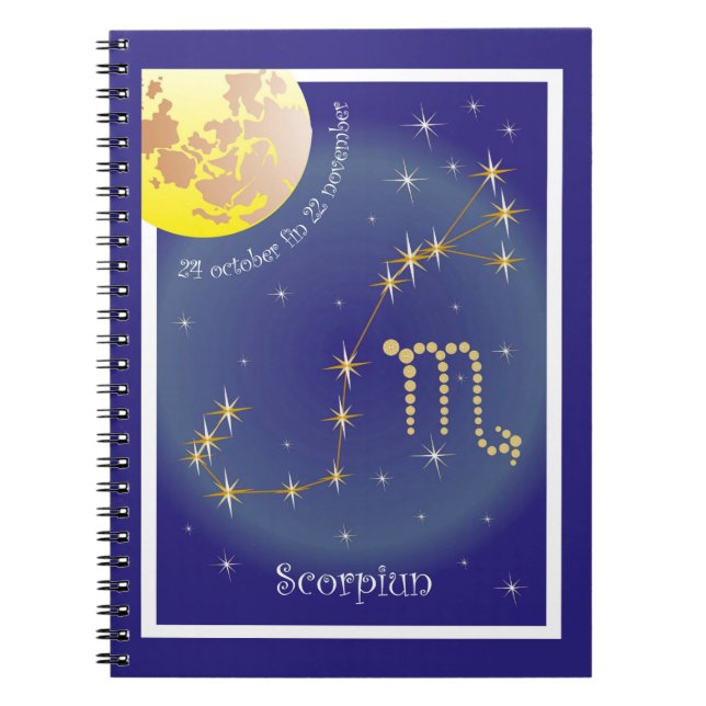 Scorpiun 24 october fin 22 november Notizheft Notebook (Front)