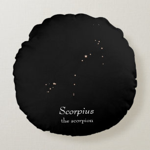 Scorpius Constellation Round Cushion