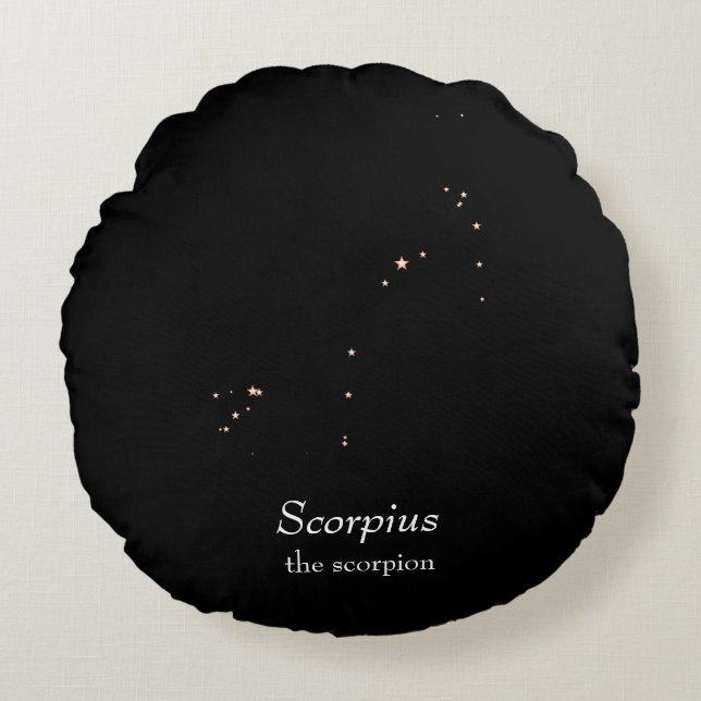 Scorpius Constellation Round Cushion (Front)