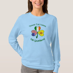 Scot Lion Irish American Flag Shamrock Personalise T-Shirt