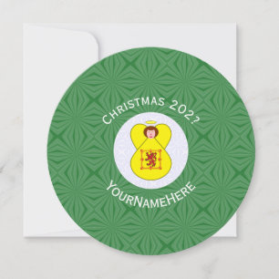 Scot Lion Rampant Angel Christmas Flag Personalise Invitation