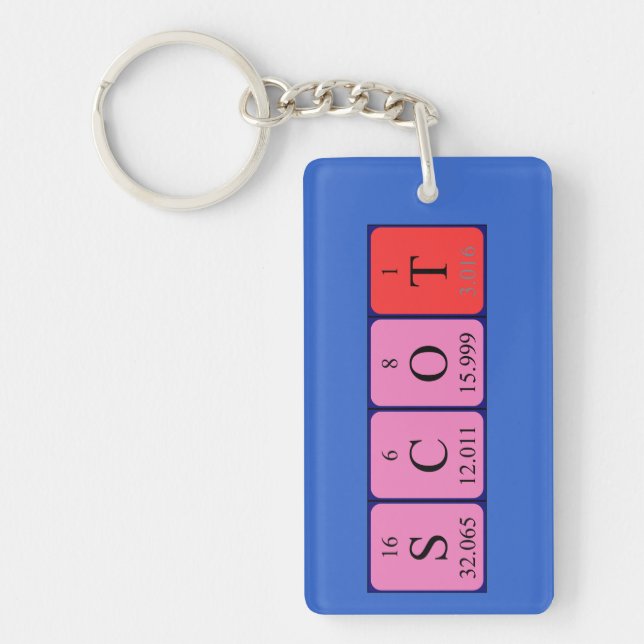 Scot periodic table name keyring (Front)