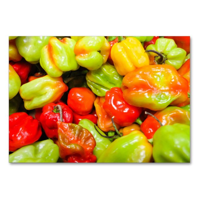 Scotch Bonnet Peppers Table Number (Front)