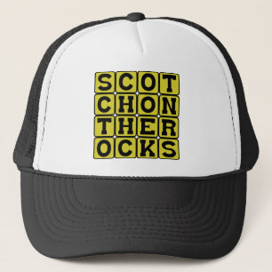 Scotch On The Rocks, Alcohol Drink Trucker Hat