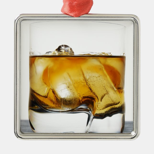 Scotch On The Rocks Metal Tree Decoration (Front)