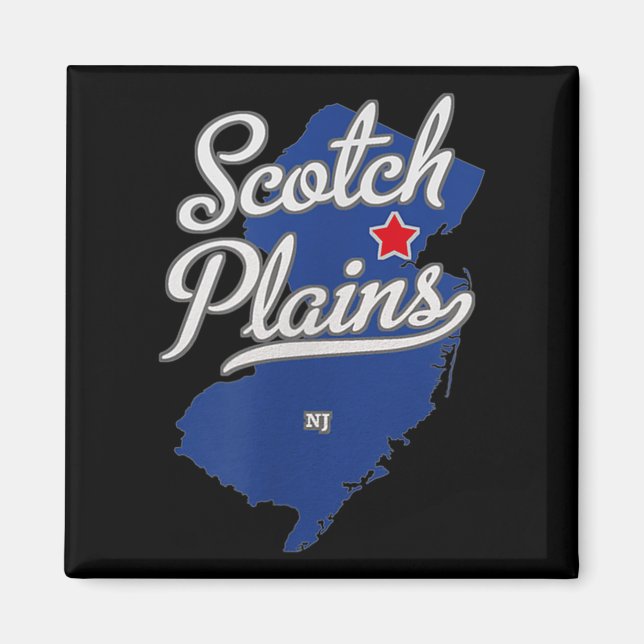 Scotch Plains New Jersey Nj Map  Magnet (Front)
