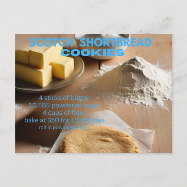 scotch shortbread cookie Postcard (Front)
