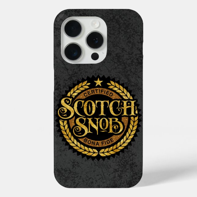 Scotch Snob - funny whiskey drinker Case-Mate iPhone Case (Back)
