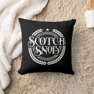 Scotch Snob - funny whiskey drinker Cushion