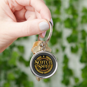 Scotch Snob - funny whiskey drinker Key Ring