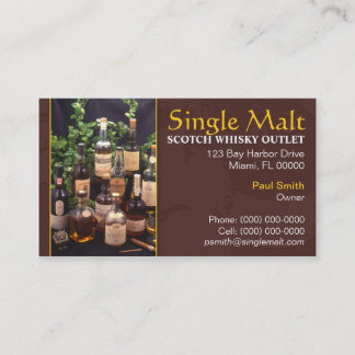 Scotch Whisky Business Card