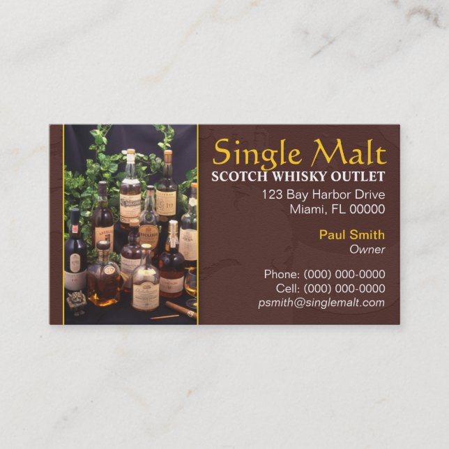Scotch Whisky Business Card (Front)