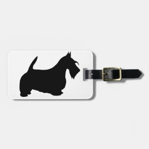 Scotish Terrier Silhouette Luggage Tag