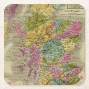 Scotland 15 square paper coaster