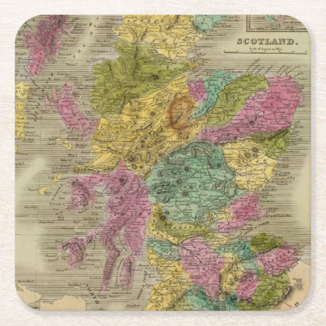 Scotland 15 square paper coaster (Front)